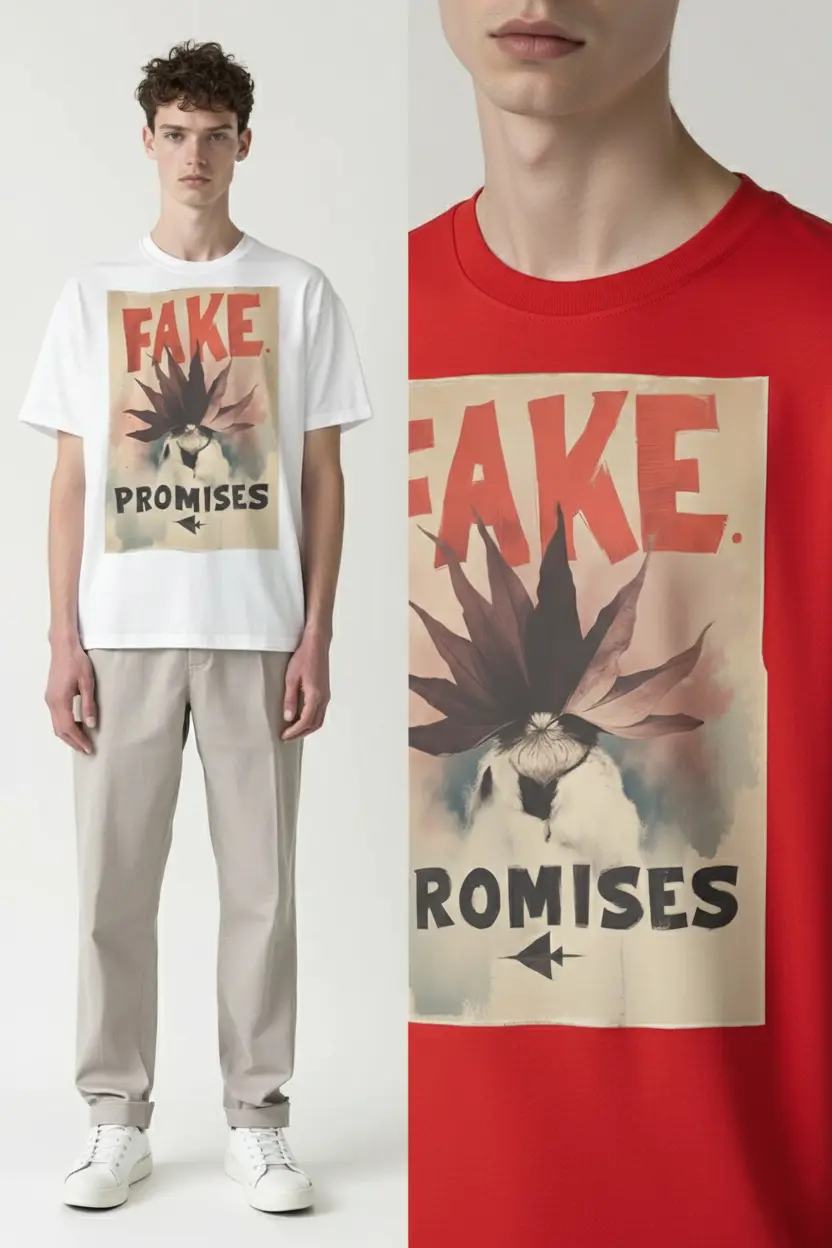FAKE PROMISES – Ultra Premium Terry Cotton Oversized T-Shirt