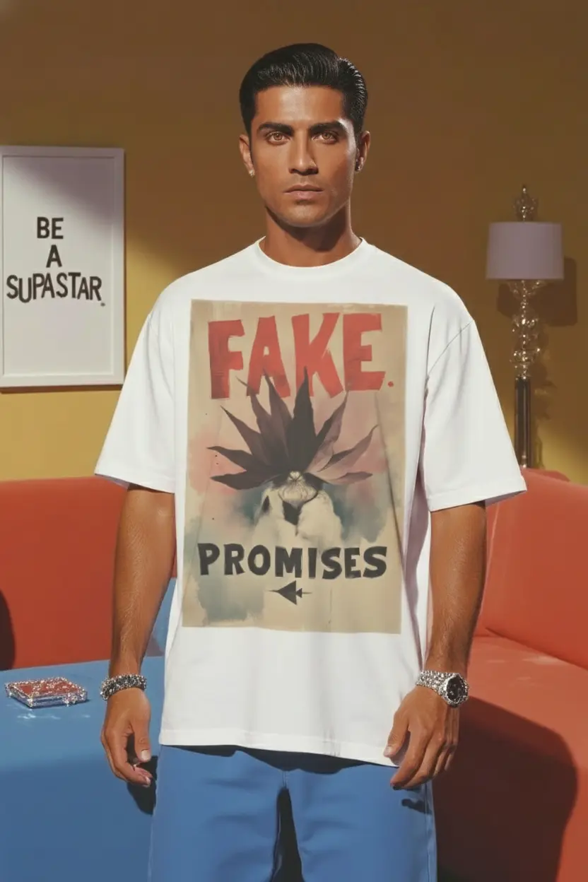 FAKE PROMISES – Ultra Premium Terry Cotton Oversized T-Shirt