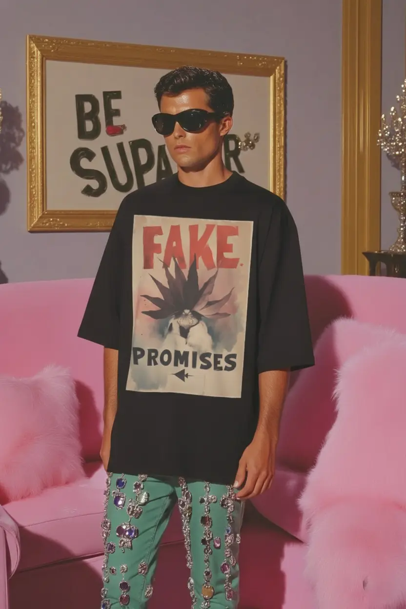 FAKE PROMISES – Ultra Premium Terry Cotton Oversized T-Shirt