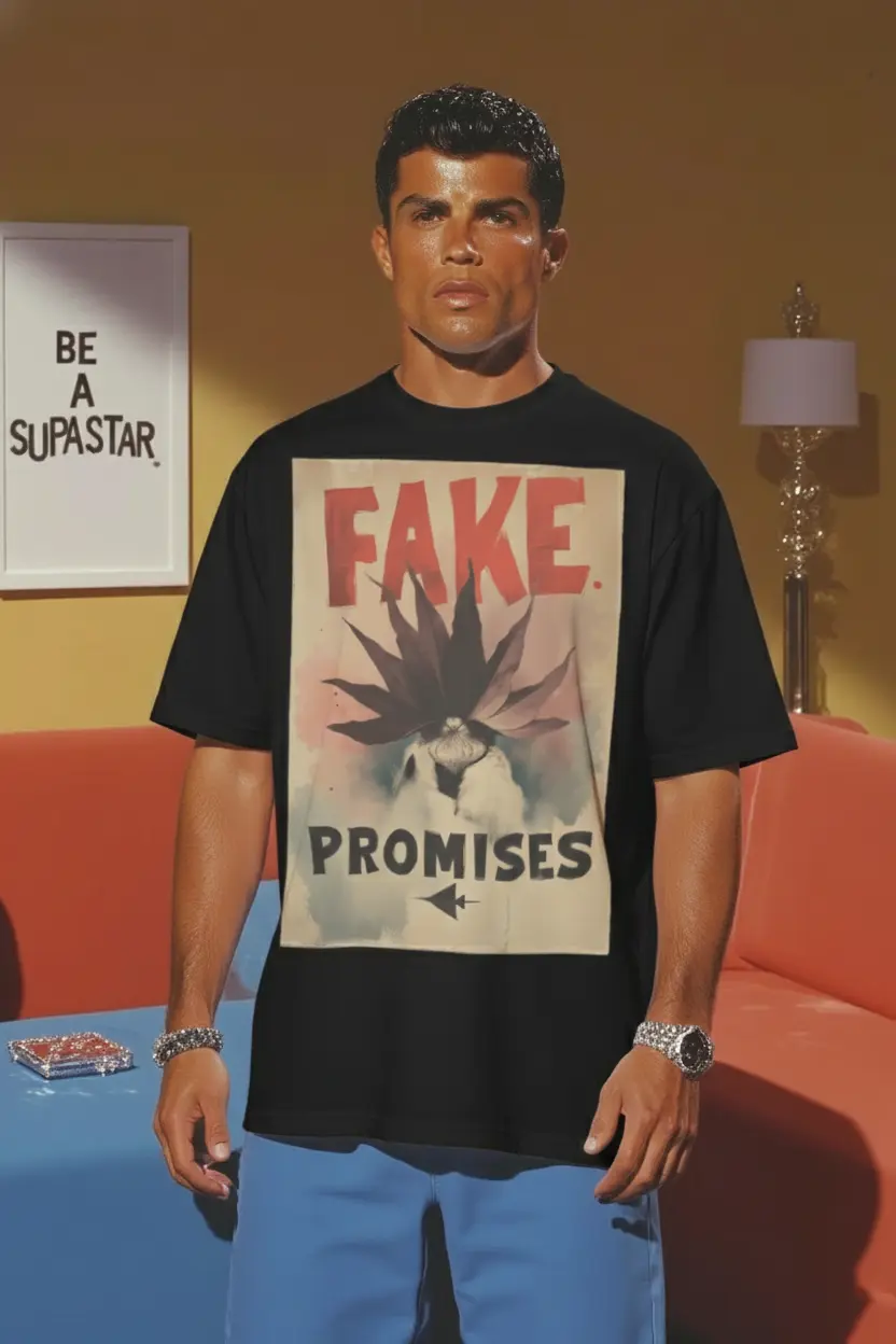 FAKE PROMISES – Ultra Premium Terry Cotton Oversized T-Shirt
