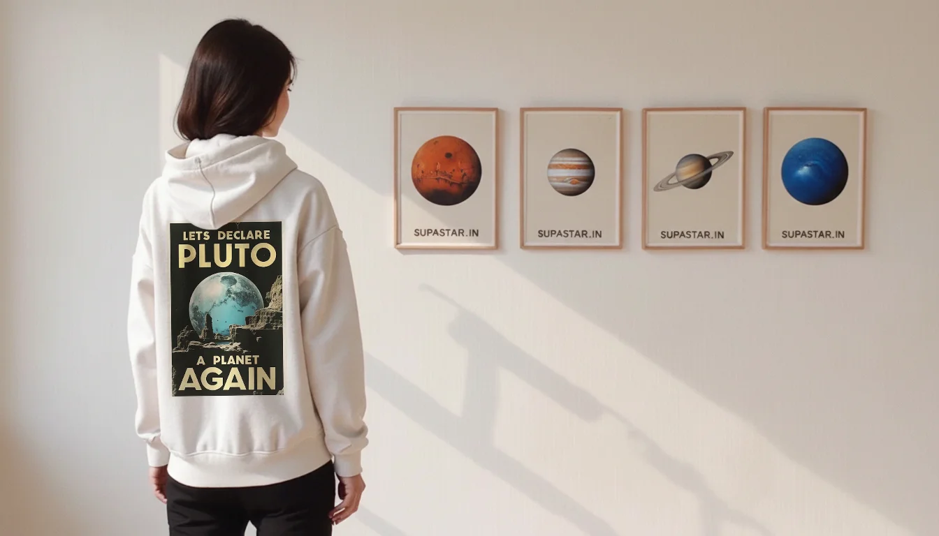 Let's Declare Pluto a Planet Again - Super Premium Hoodie