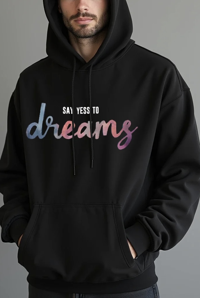 SAY YESS TO DREAMS - Super Premium - Terry Cotton Hoodie